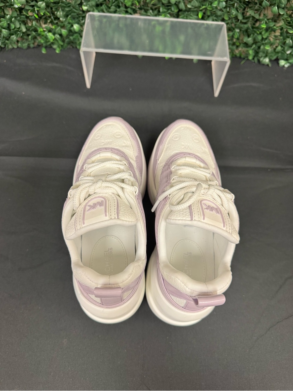 Michael Kors Olympia Mixed-Media Trainer - W5.5 - Picture 6 of 8